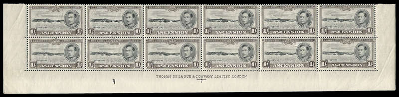 Ascension. Plate Block / Imprint Block. Cat.value R6 200-00.  UM.