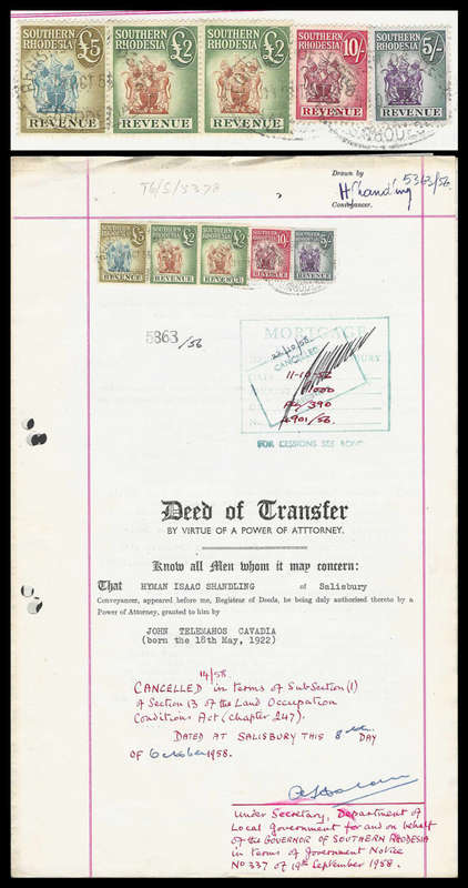 Southern Rhodesia.  1955 document.