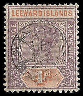 Leeward Islands.  1897.  Cat.value R1 300-00.  MM.