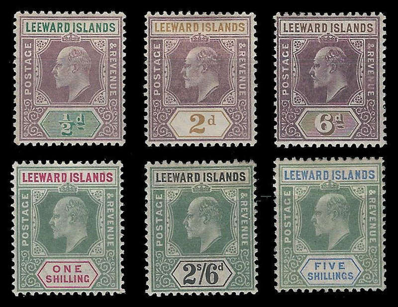 Leeward Islands.  1902.  Cat.value R2 800-00.  MM.