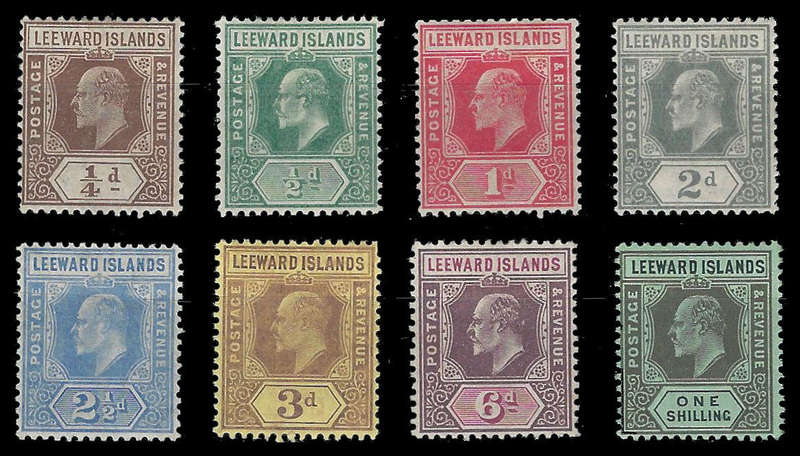 Leeward Islands.  1907.  Cat.value R1 600-00.  MM.