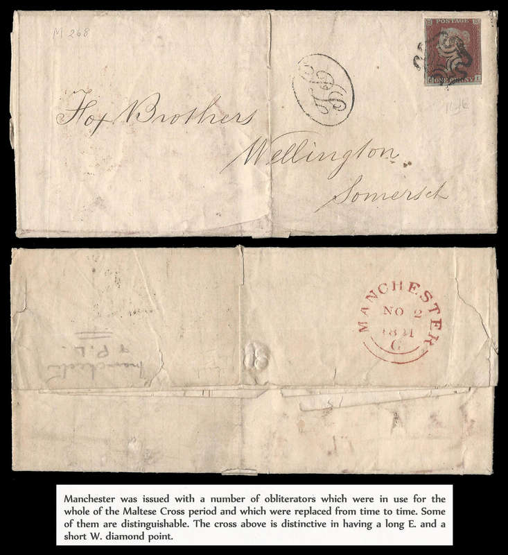 Great Britain. Penny Red with Maltese Cross cancellation on wrapper.