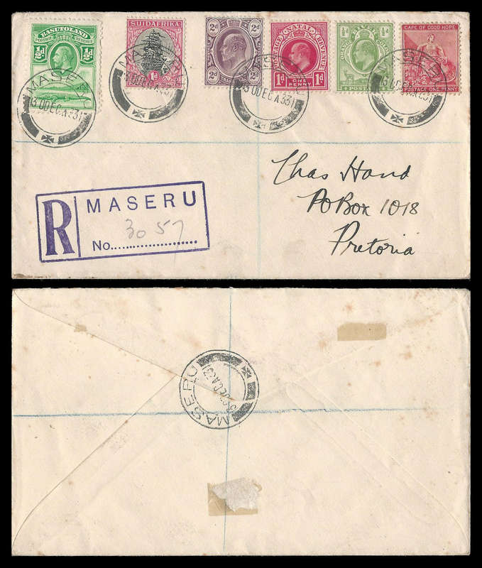 Basutoland.  1933 Cover.