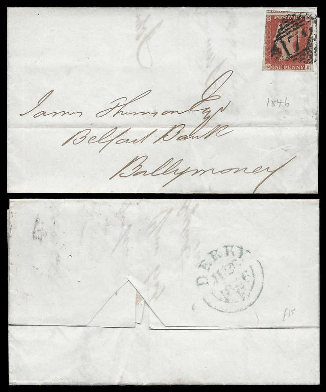 Great Britain.  Penny Red on wrapper as per scan. Cat.value R1 080-00.