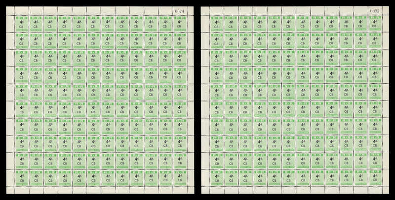 Rhodesia Railways  Chisamba, Northern Rhodesia. 2 x Complete Sheets with consecutive sheet numbers.