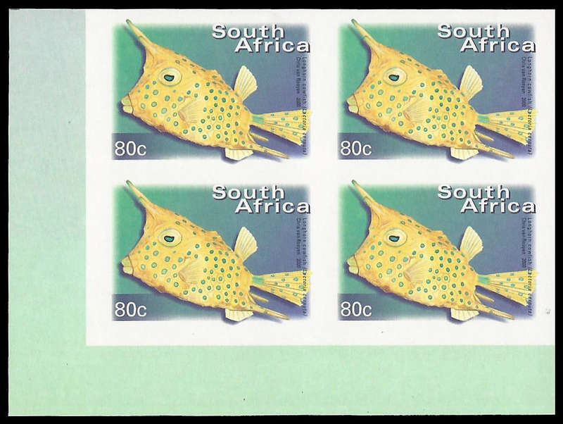 Republic of South Africa.  7th Definitive 90c Imperforated Block of 4.  UM.