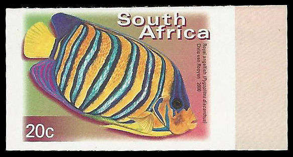 Republic of South Africa.  7th Definitive Imperforated Marginal Stamp.  UM.