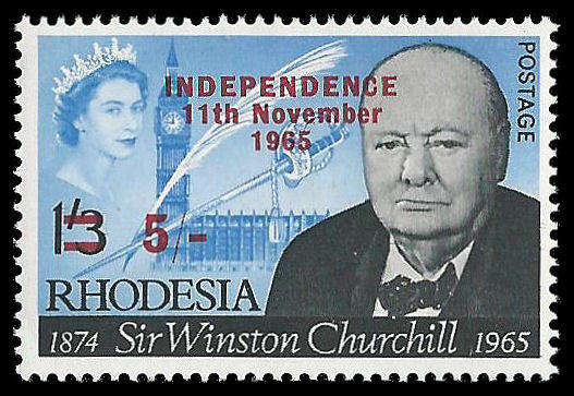 Rhodesia. 5/- Churchill Overprint. Cat.value R300-00. UM.