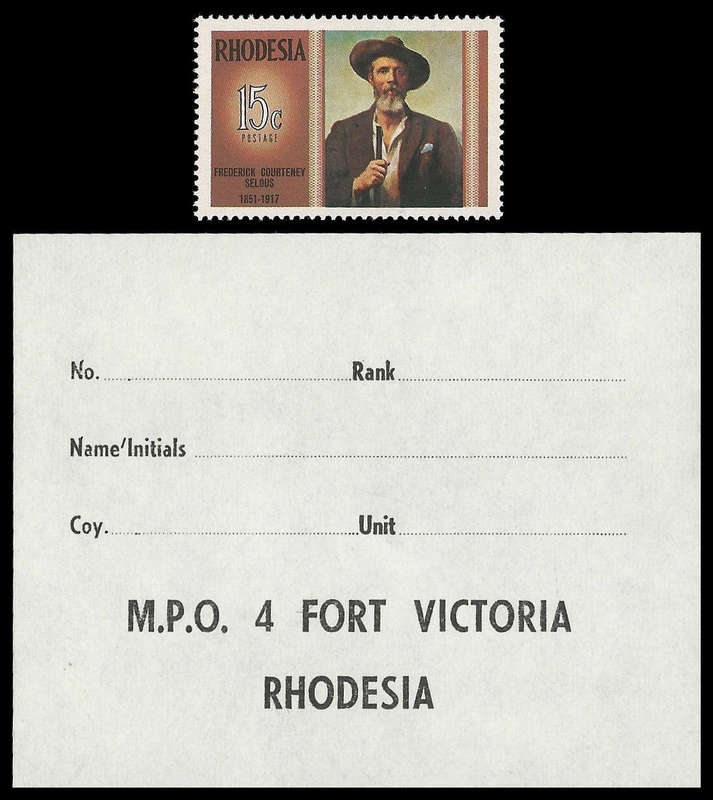 Rhodesia Bush War.  Military Post Office label.  Fort Victoria.