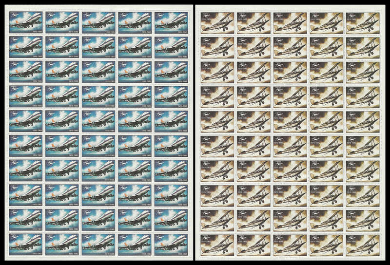 South Africa.  Railways  Labels.  2 Complete Sheets of 50 (total of 100 labels).