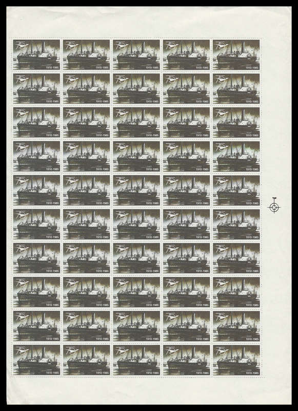 South Africa.  Railways  Labels.  Complete Sheet wit UNCUT margins.