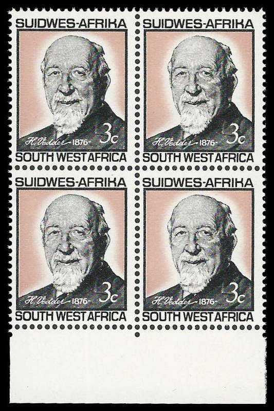 South West Africa.  Vedder on Swiss Paper.  Cat.value R2 000-00.  UM.