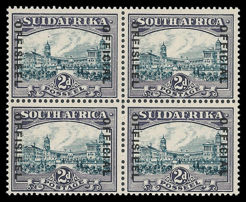 Union of South Africa. Blue and Violet. Cat.value R7 200-00. UM.