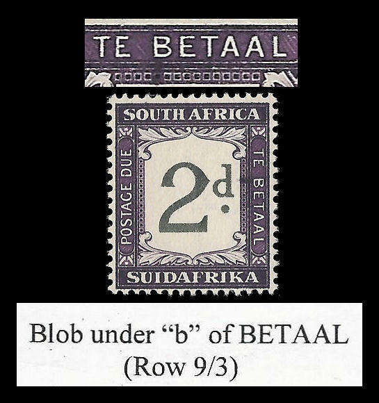 Union of South Africa. Postage Due.  UHB V2.  Cat.value as normal R800-00.