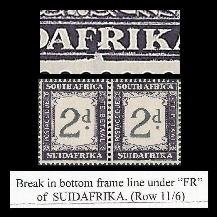 Union of South Africa. Postage Due.  UHB V3.  Cat.value as normal R1 600-00.