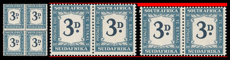 Union of South Africa. Postage Due with shorter stamps. Cat.value R740-00 as normal.