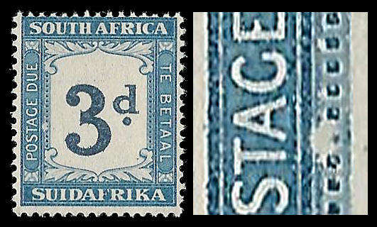 Union of South Africa. Postage Due with UHB 4 variety. Cat.value as normal R1 400-00