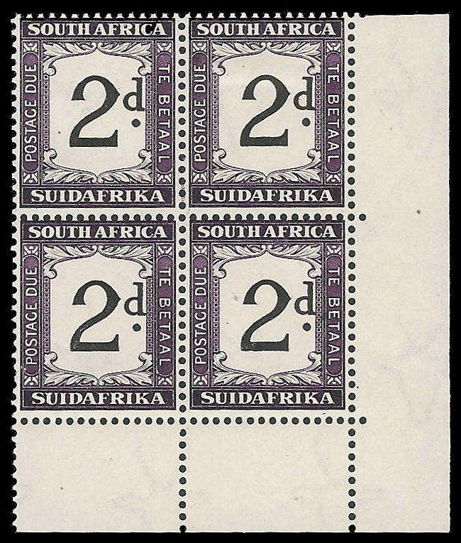 Union of South Africa.  Postage Due.  SACC 23.  Cat.value R2 200-00.