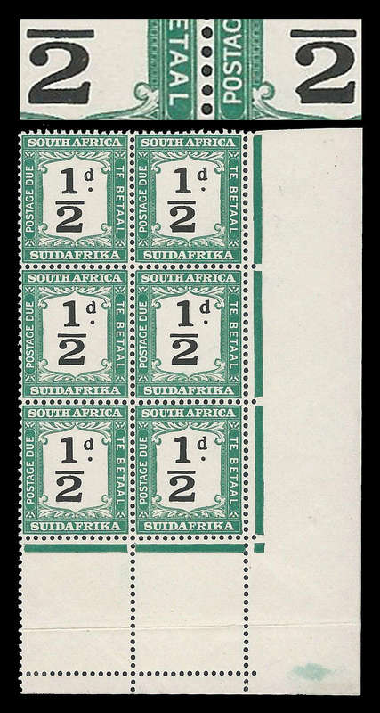 Union of South Africa.  Postage Due.  Blunt 2.  Cat.value R800-00.