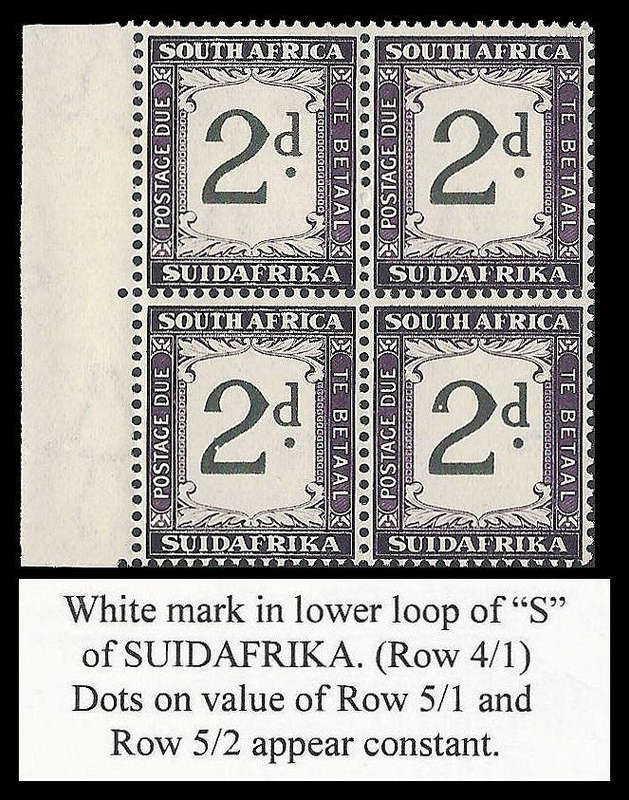 Union of South Africa.  Postage Due.  INV WMK with varieties.  Cat.value R5 180-00.