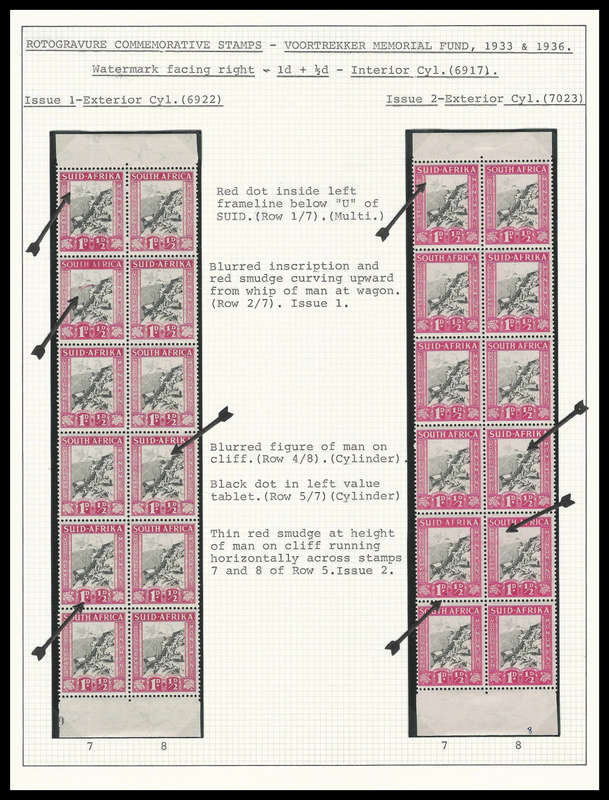 Union of South Africa.  12 x UHB varieties incl Comet Flaw.