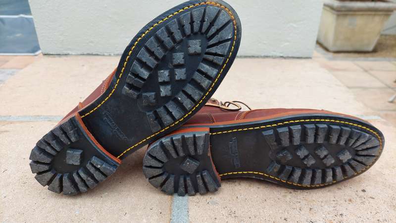 Truman Boots 79 Last Cattail Grizzly leather Commando lug sole Size 10 Goodyear Welted