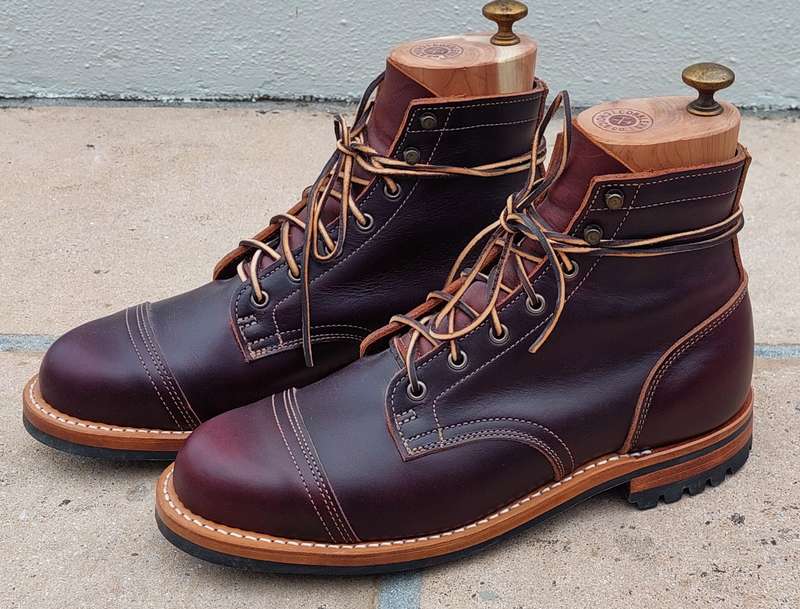 Truman Boots 79 Last Oxblood Double Shot Commando Sole Size 10 Goodyear welted
