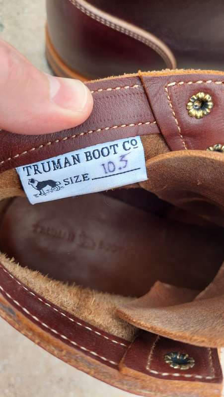 Truman Boots 79 Last Oxblood Double Shot Commando Sole Size 10 Goodyear welted