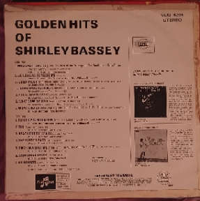 Shirley Bassey Golden Hits  LP