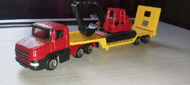 Siku "Scania" Lorry with Excavator Load - 1/87 Scale