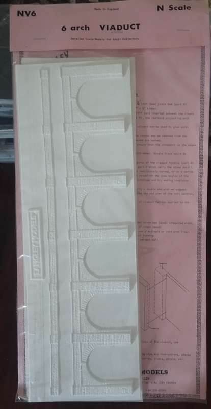 Langley Miniature Models 6 Arch Viaduct Kit - N Scale