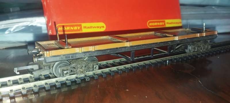 Tri-ang  Bogie Long Stake Wagon - OO Scale