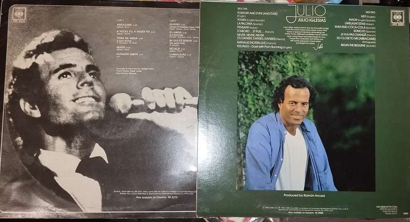 2 x Julio Iglesias  LP Records