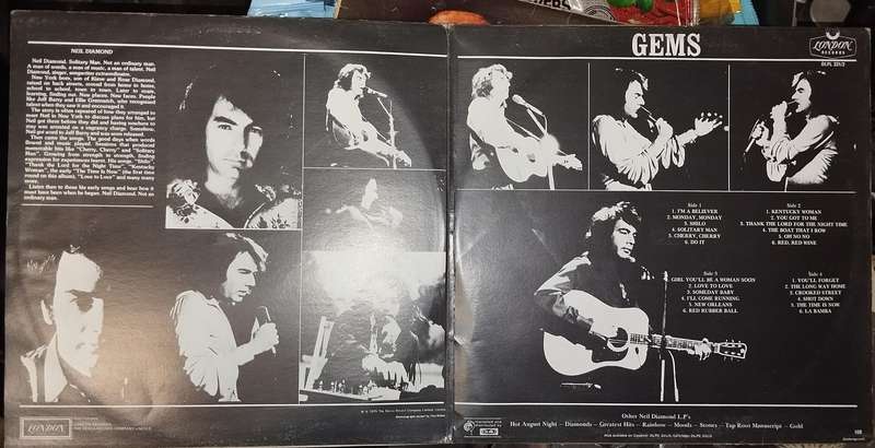 Neil Diamond Gems Double  LP Record