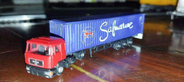 Lemke Minis - M.A.N. F90 Container Lorry - Safmarine - LC4051 - N Gauge 1/160 Scale