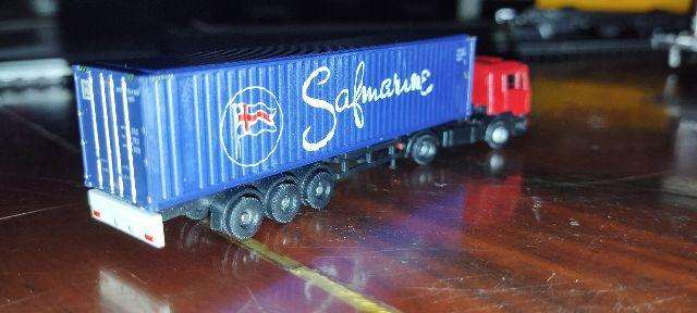 Lemke Minis - M.A.N. F90 Container Lorry - Safmarine - LC4051 - N Gauge 1/160 Scale