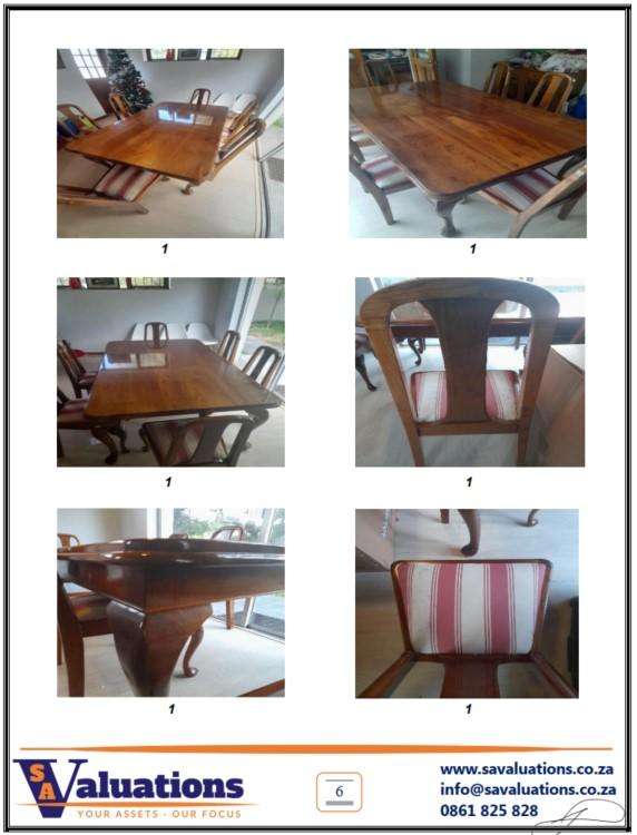 Vintage Mahogany Dining room table and 6 chairs