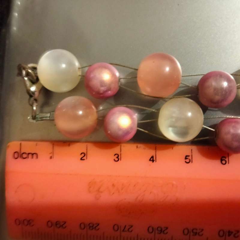 Necklace  pretty pinks +pink round synthetic beads  look at my Buy Now listings No Waiting