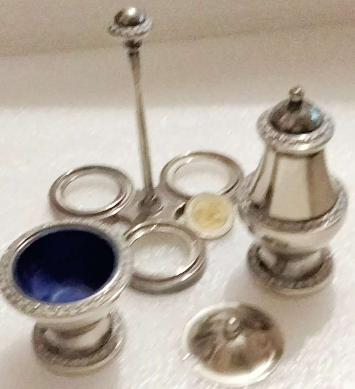 Salts IANTHE England -PEPPER Pot -Mustard Pot Lid + liner Look at my Buy Now listings No Waiting