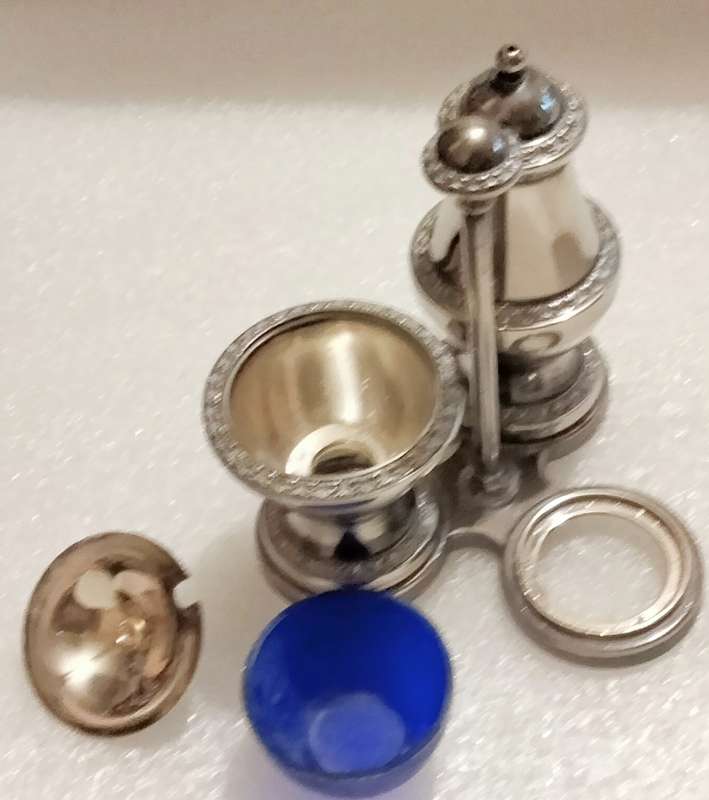 Salts IANTHE England -PEPPER Pot -Mustard Pot Lid + liner Look at my Buy Now listings No Waiting