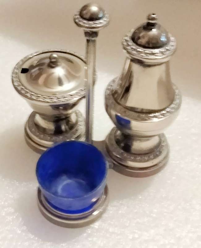 Salts IANTHE England -PEPPER Pot -Mustard Pot Lid + liner Look at my Buy Now listings No Waiting