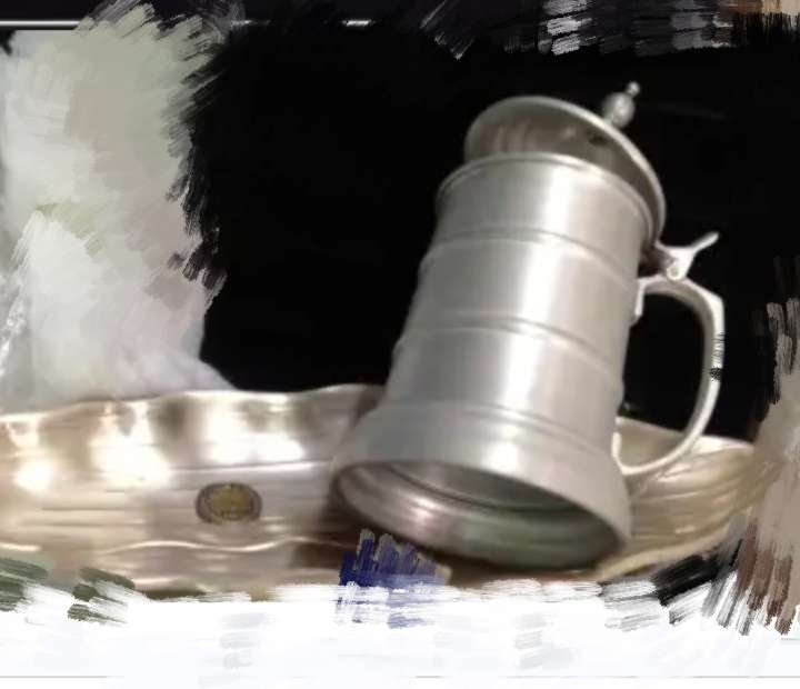 EPNS 1  Bedford plate Dish Bun Feet +1 Stein lid see through glass bottom