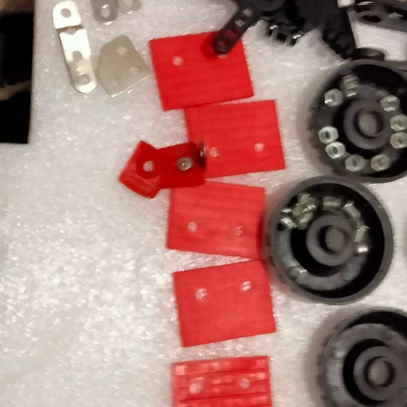 Meccano Mixed odds parts metal+ plastic parts Used+plastic storage tub-brochureREAD+seePic added car