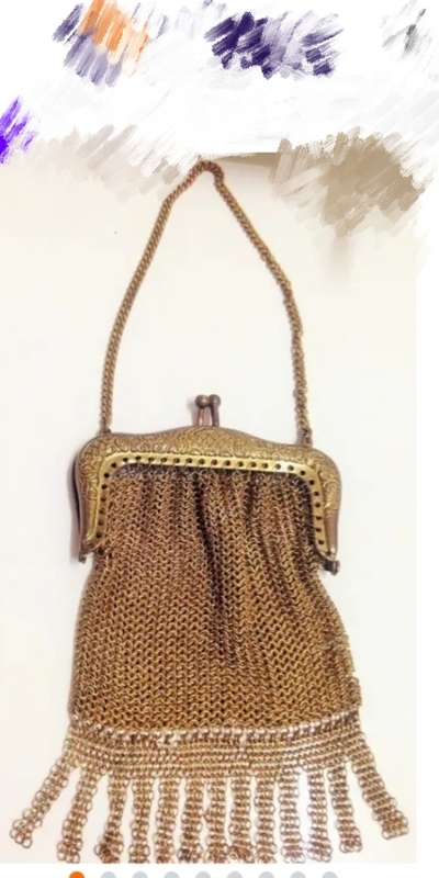 1940 Chain Mail Purse Gilt Metal LOOk At My BUY NOW LISTINGS  NO WAITING Waiting