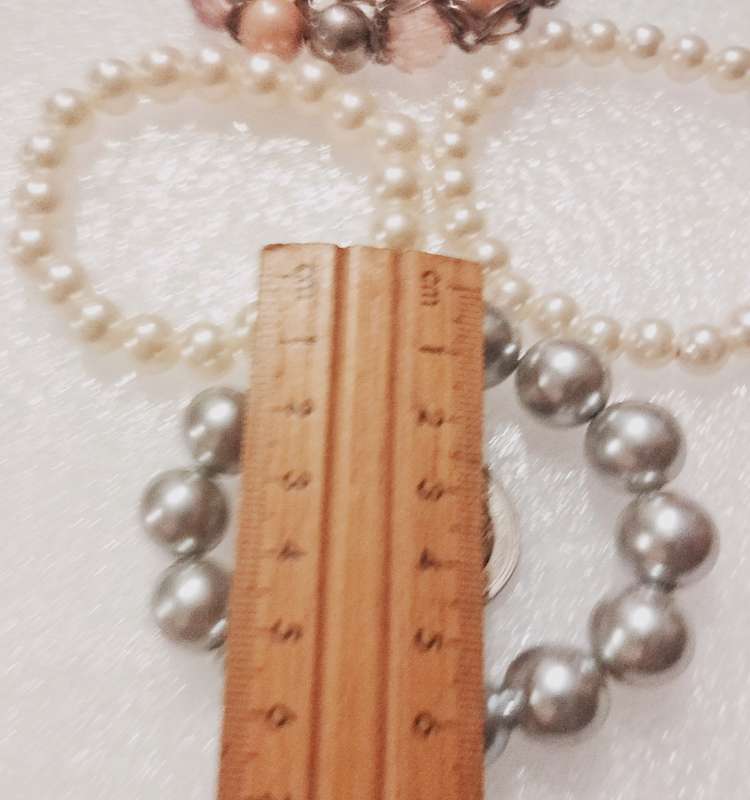 Bracelets 4 Stretch Faux Pearl 1 mix colours peach pink silver tone metal+2 cream 1 silver mix size