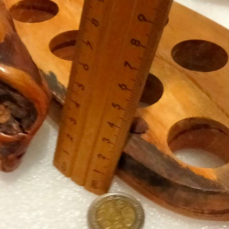 French Grapevine Wood Corkscrew opener+shot glass holder Wood
