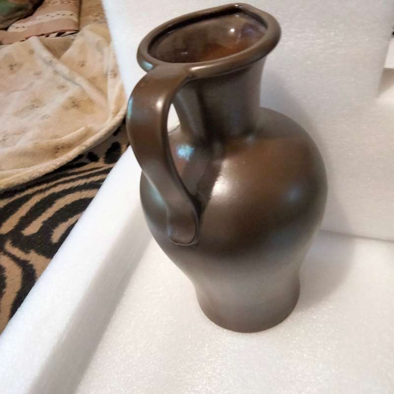 Art Pottery Pitcher West Germany mid century retro Slip Glaze