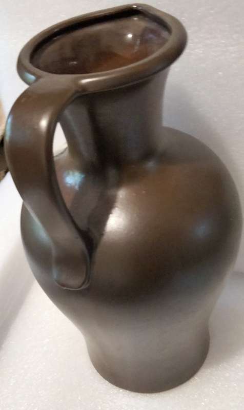 Art Pottery Pitcher West Germany mid century retro Slip Glaze