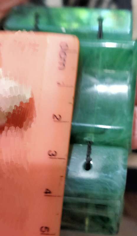 Absolutely STUNNING Bangle swirl marble Jade green Lucite 6 large squares stretch black elastic
