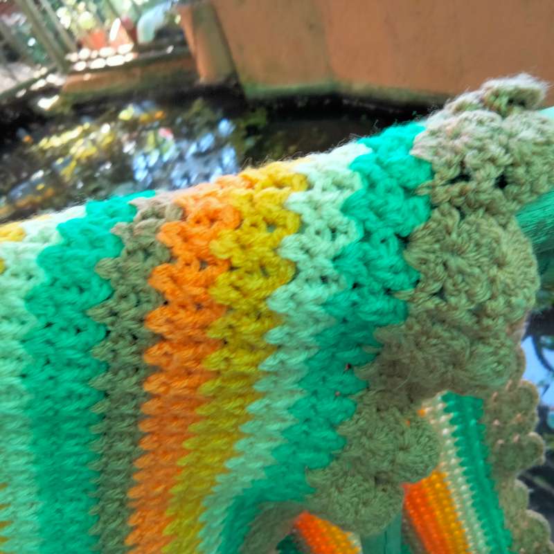 Crochet blanket wool warm bright  STUNNING hand made  Look at my Buy Now listings No Waiting